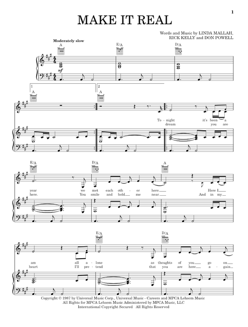 Make It Real - The Jets (Piano-Vocal-Guitar)