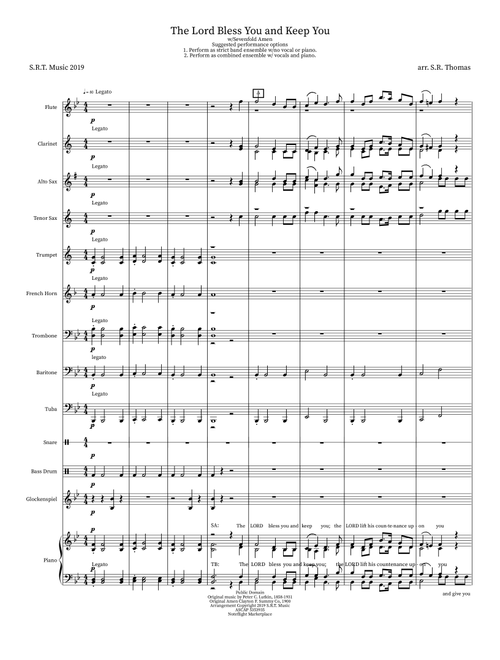 The Lord Bless You and Keep You - S.R. Thomas (Concert Band)