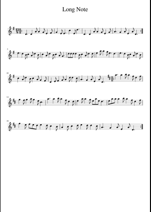 The Long Note Sheet Music for Piano (Solo) easy | MuseScore.com