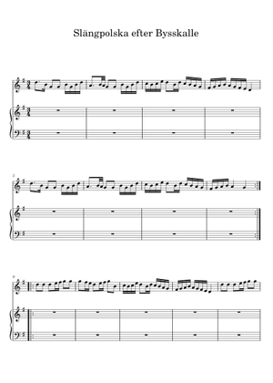 Slängpolska efter Byss Kalle Sheet Music with Chords for Piano (Solo ...