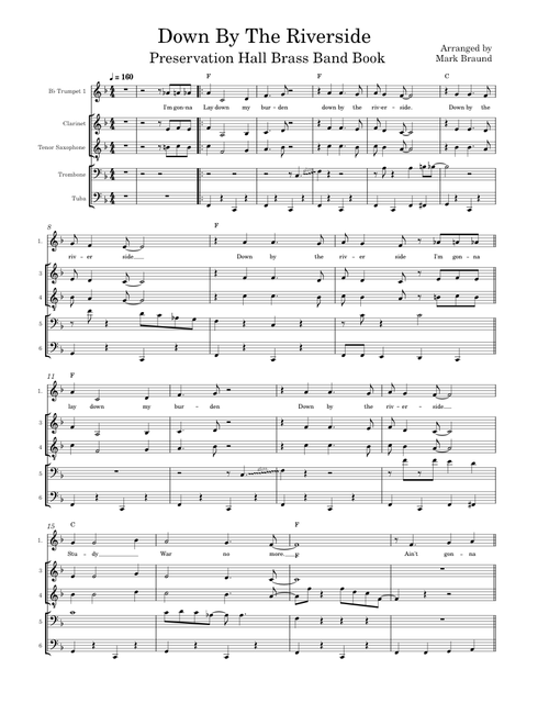 Down By The Riverside ( Preservation Hall Brass Bandbook)
