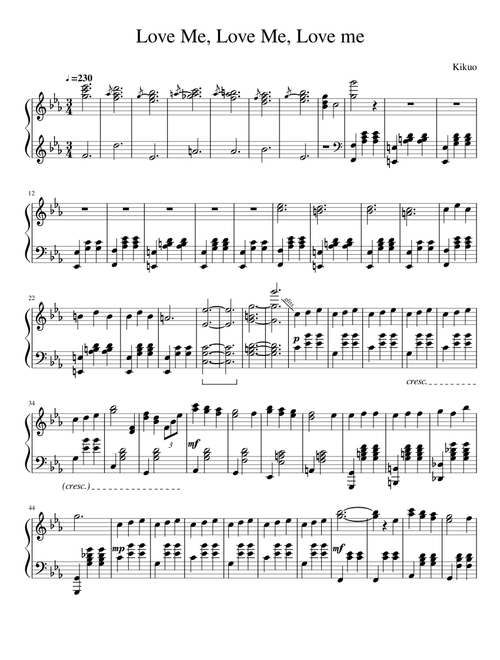 Aishite Aishite Aishite (愛して愛して愛して) | Kikuo | Advanced Piano Solo
