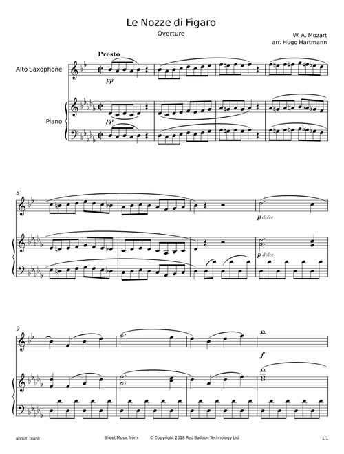 Sinfonia zu Le nozze di Figaro - W. A. Mozart Arr By Paolo Civitillo