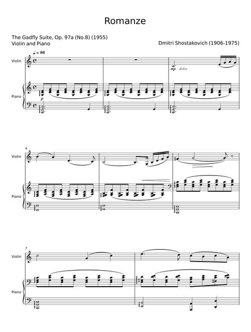 Romanze - Dmitri Shostakovich