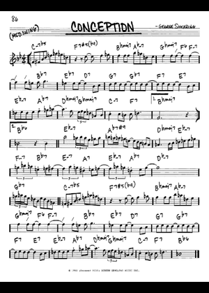 Conception – George Shearing Sheet Music with Chords for Piano (Jazz ...