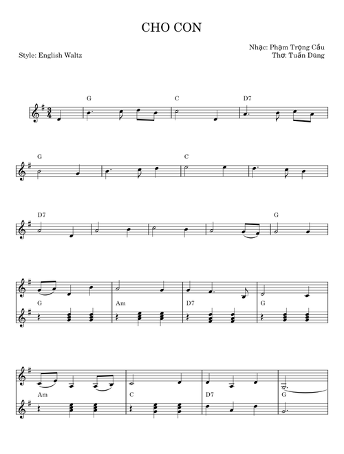 Cho Con - Phạm Trọng Cầu