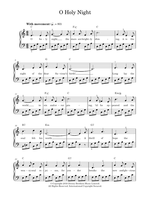 O Holy Night - Adolphe Adam (Piano Solo)