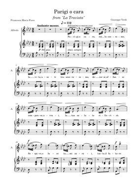 アート・デザイン・音楽 LA TRAVIATA Canto e Pianoforte アート