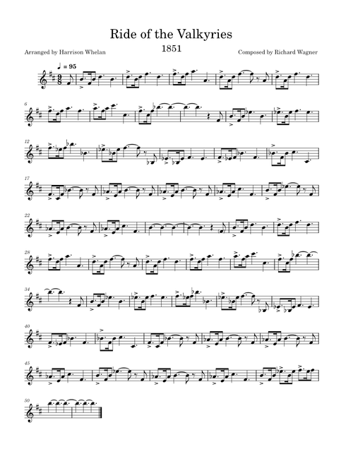 Ride of the valkyries – Oboe