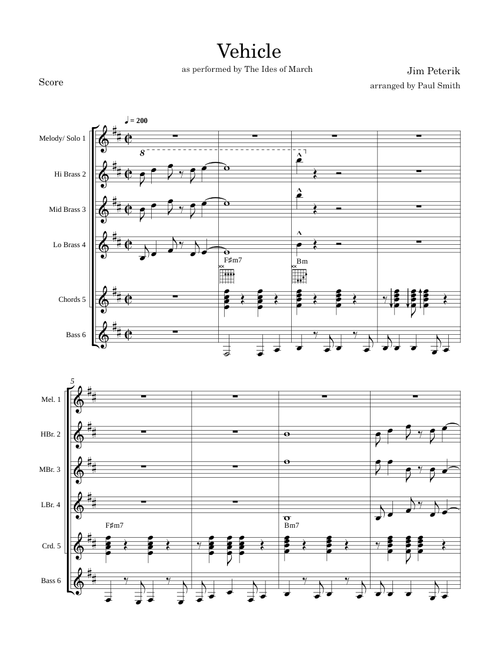 Vehicle – The Ides of March- Guitar Ensemble