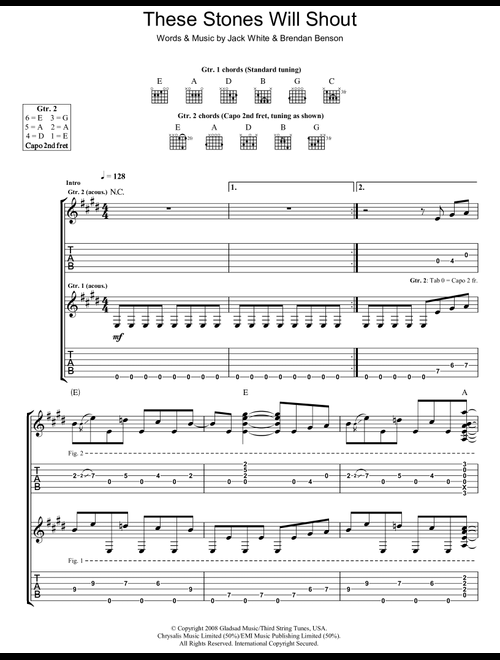 These Stones Will Shout - The Raconteurs (Guitar Tab)