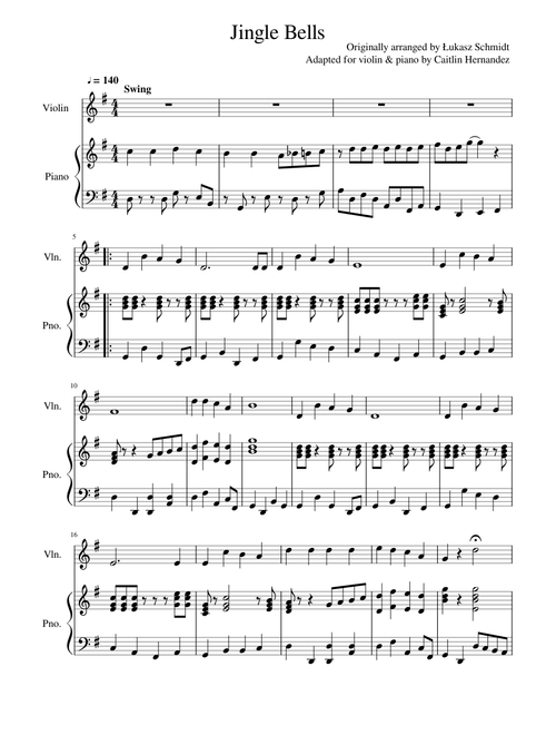 Jingle Bells for Violin and Piano