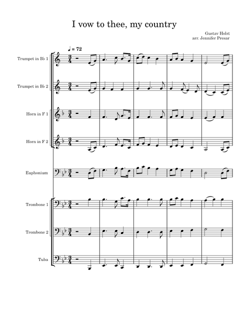 I vow to thee, my country, H.148 – Gustav Holst