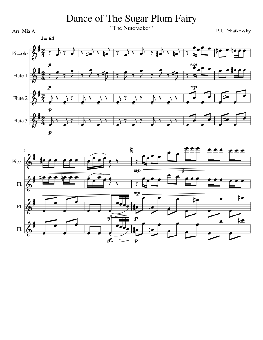 Dance of the sugar plum fairy flute discount