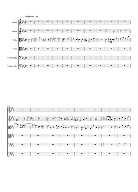 Ricercar a 6 Sheet Music for Violin, Viola, Cello (String Sextet