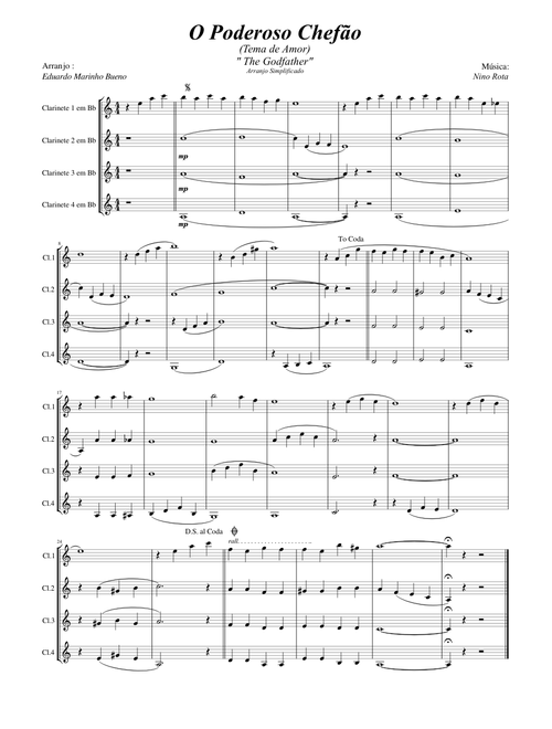 O Poderoso Chefão (Tema de Amor) The Godfather - Arranjo Simplificado