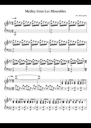 LES MISERABLES コンサートバンド用　吹奏楽 楽譜 ミュージカル「レ・ミゼラブル」セレクション／（ウォーレン・バーカー