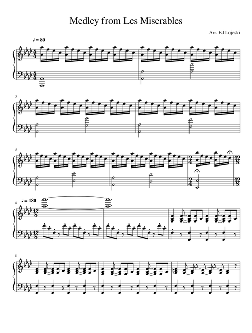 Medley from Les Miserables - edited