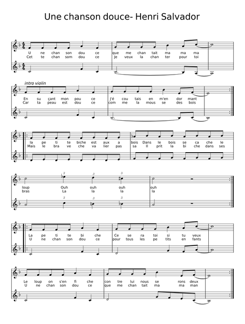 Une chanson douce - Henri Salvador