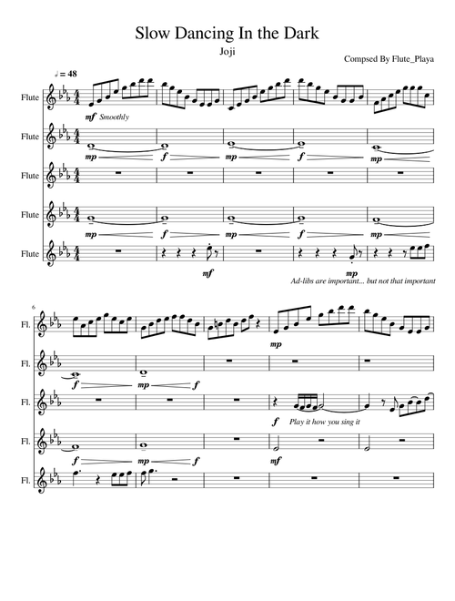 Slow Dancing In The Dark Flute Quintet