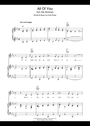 Play Official version of All Of You Sheet Music by Cole Porter for