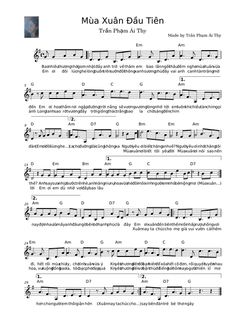 Mùa xuân đầu tiên – Unknown author