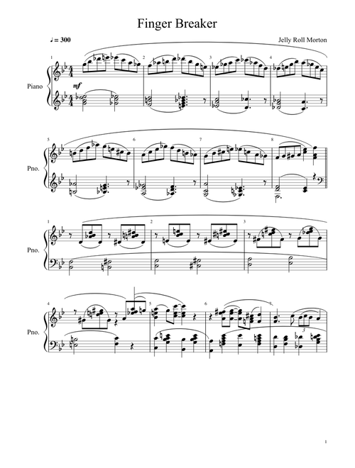 Finger Breaker - Jelly Roll Morton