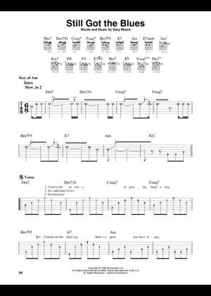 スティル・ゴット・ザ・ブルース　バンドスコア 楽譜】ゲイリー・ムーア / スティル・ゴット・ザ・ブルース