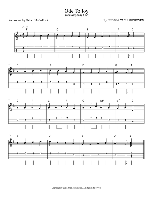 Ode To Joy (Arr. Brian McCullock) - Ludwig Van Beethoven (Instrumental Solo)
