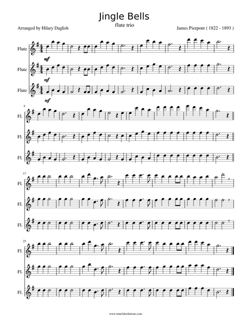 Jingle Bells flute trio