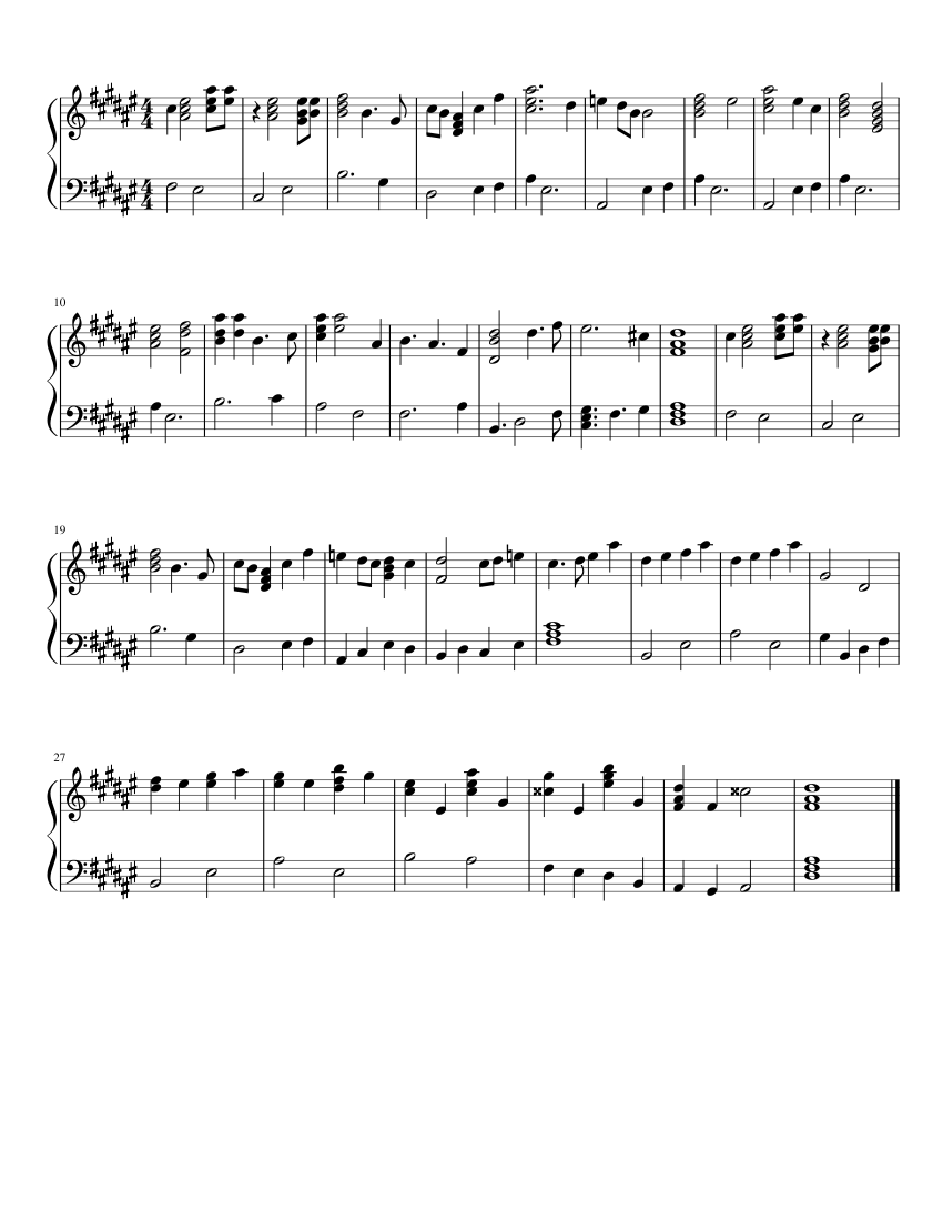 final theory score Sheet Music for Piano (Solo) easy | MuseScore.com