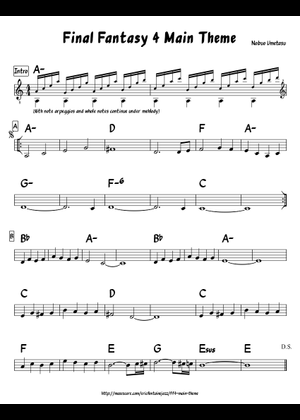 Final Fantasy IV Piano Collection Sheet Music for Piano (Solo