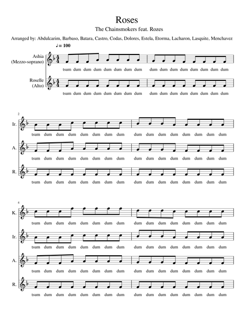 The Chainsmokers - Roses (Acapella Arrangement)