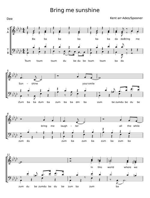 Bring me Sunshine - Arthur Kent and Sylvia Dee