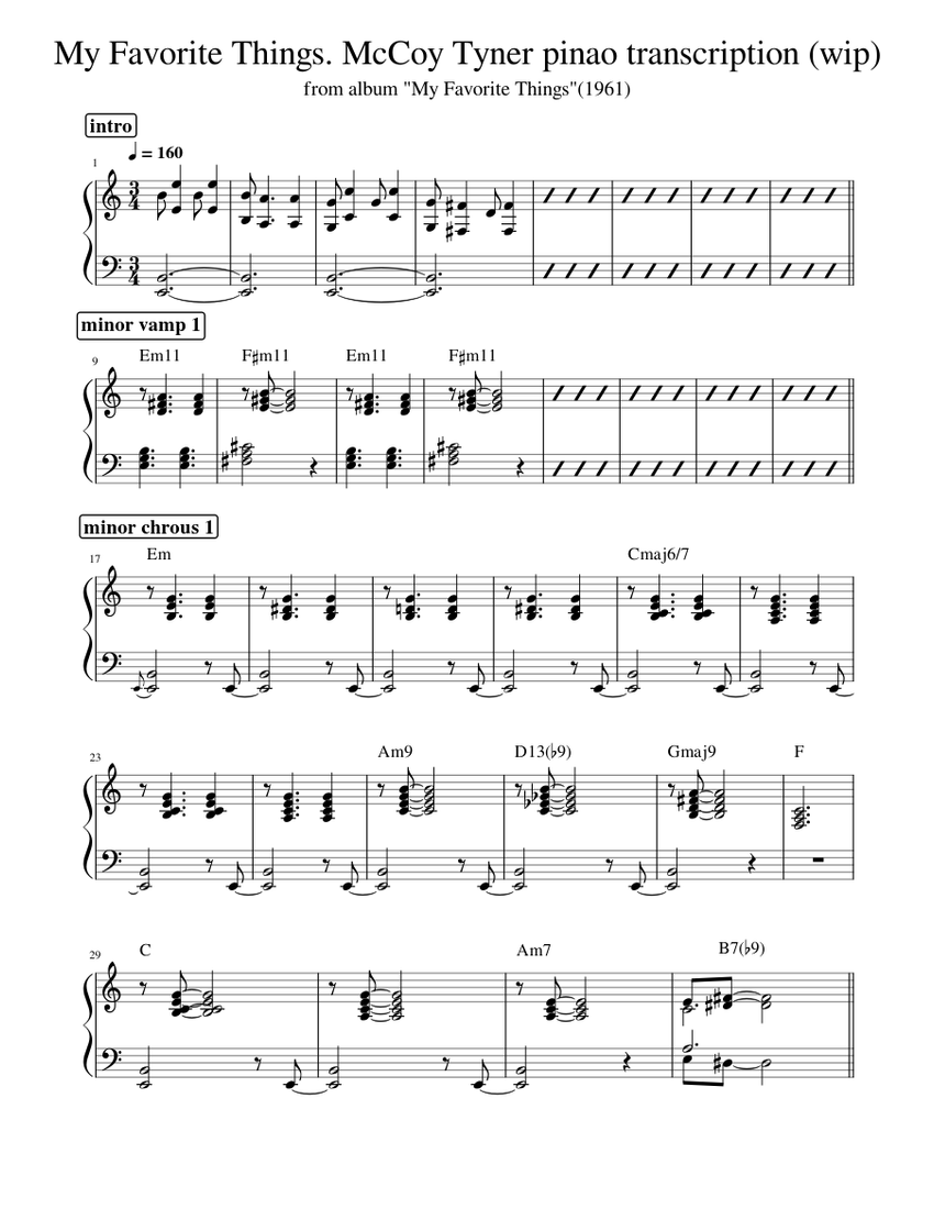 John Coltrane My Favorite Things Sheet Music Pdf