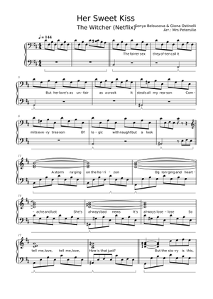 Her sweet kiss Sheet Music for Piano (Solo) | MuseScore.com