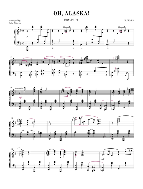 Oh, Alaska! – Henryk Wars (arr. by B. Golwyn) (1935)