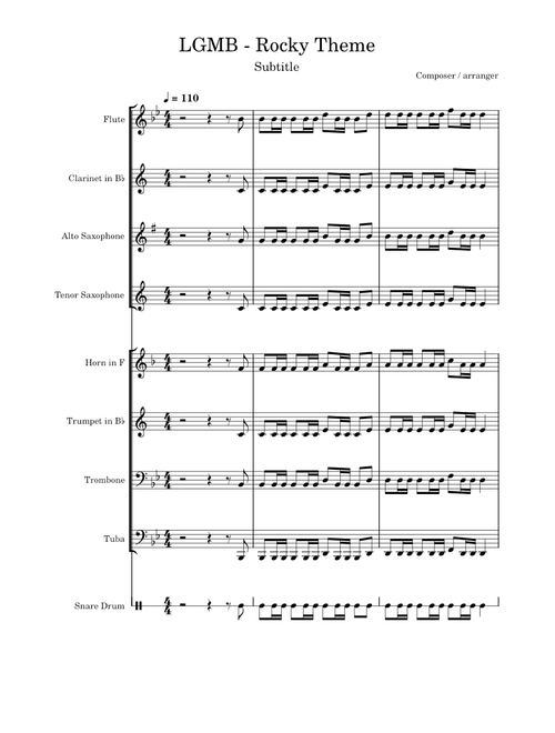Rocky Theme – Bill Conti LGMB - Rocky Theme