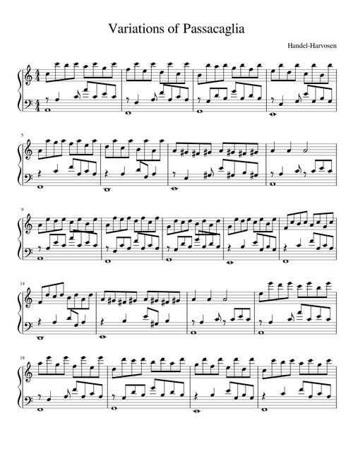 Variations of Passacaglia
