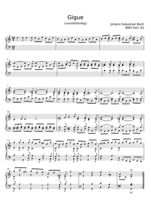 Gigue - Johann Sebastian Bach Sheet Music for Violin (Solo) | MuseScore.com