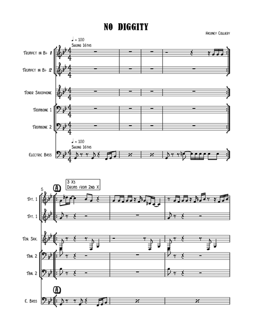No Diggity (Arr. Thomas Maddison) - Blackstreet (Jazz Combo)