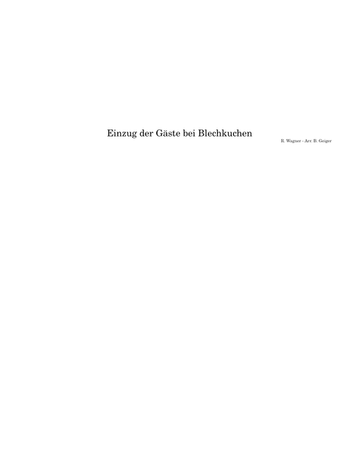 Einzug der Gaeste bei Blechkuchen