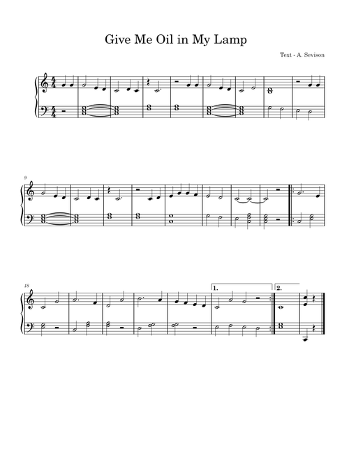 Hymns – Misc Give Me Oil in My Lamp