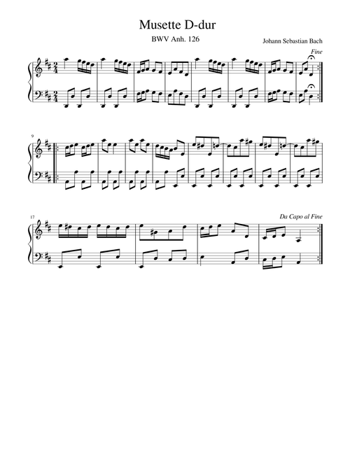 Musette in D major, BWV Anh.126 - Johann Sebastian Bach