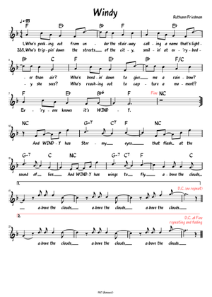 Play Official version of Windy Sheet Music by The Association for ...