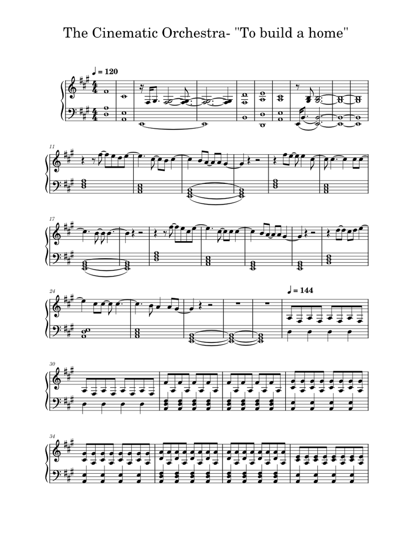 To Build A Home The Cinematic Orchestra Sheet music for Piano (Solo