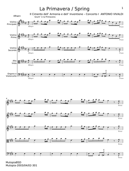 La Primavera - Antonio Vivaldi
