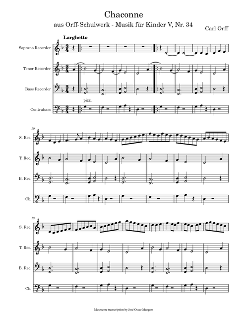 Carl Orff: Chaconne