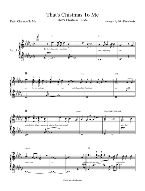 That's Christmas to me - Easy piano
