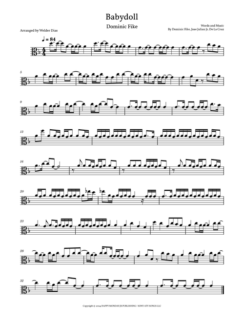 Babydoll (Arr. Welder Dias) - Dominic Fike (Viola Solo)